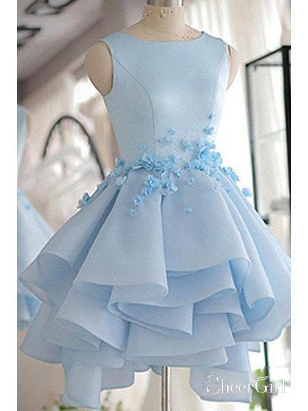 Sky Blue Short Homecoming Dresses ...